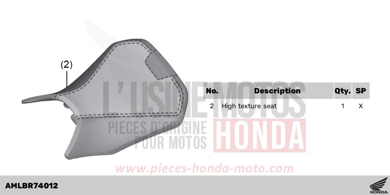 MAIN SEAT de Hornet 750 DEGITAL SILVER METALLIC (NHA30) 2025